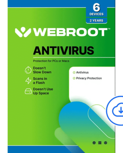 Webroot - Antivirus Protection and Internet Security (6 Devices) (1-Year Subscription)